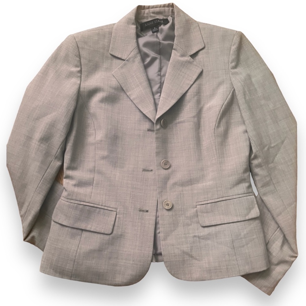 Anne Klein Blazer Gray/Brown Size Small